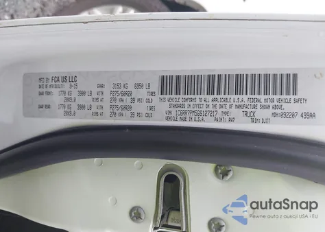 2016 Ram 1500 Longhorn из США, поврежденный, VIN 1C6RR7PM5GS127217